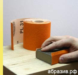 ролик шлифовальный Klingspor шлифшкурка в рулоне на бумажной основе
